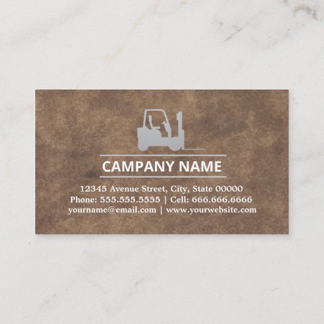 Gabelstapler, Logik - Beruflich Visitenkarte (Rückseite)