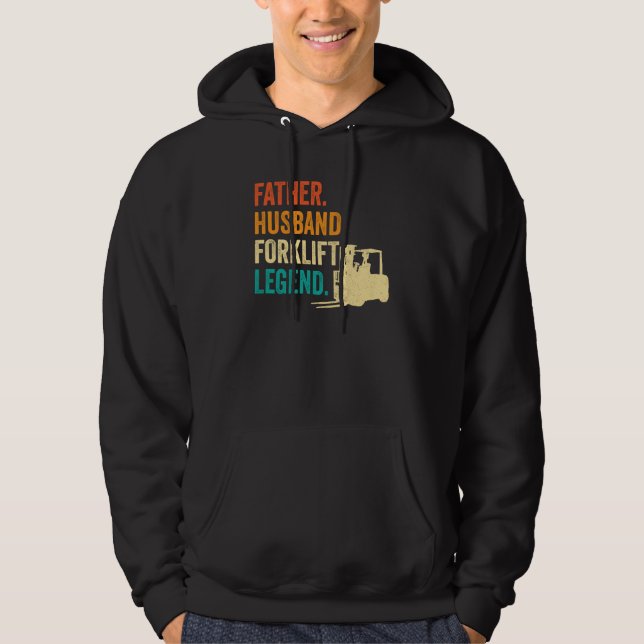 Gabelstapler Vater Ehemann Gabelstaplerfahrer Hoodie (Vorderseite)