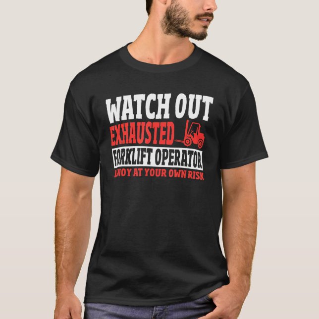 Gabelstapler-zertifizierter Gabelstapler T-Shirt (Vorderseite)
