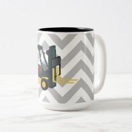 Gabelstapler Zweifarbige Tasse