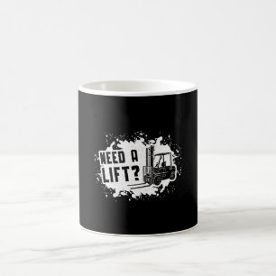 Gabelstaplerbetreiber benötigen einen Hubstaplertr Kaffeetasse