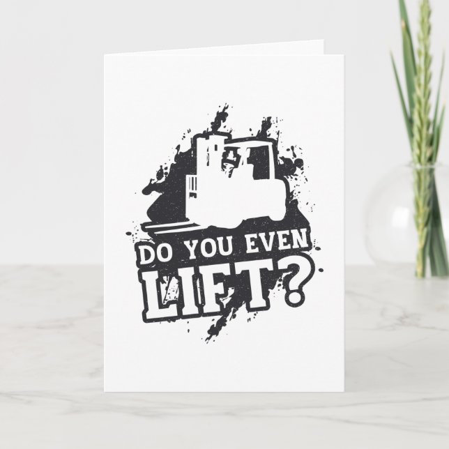 Gabelstaplerbetreiber heben sogar Gabelstaplergesc Karte (Vorderseite)