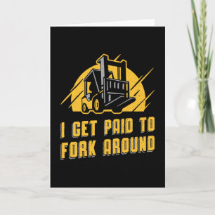 Gabelstaplerbetreiber Ich erhalte die Bezahlung fü Karte