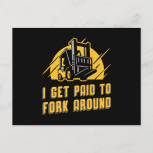 Gabelstaplerbetreiber Ich erhalte die Bezahlung fü Postkarte