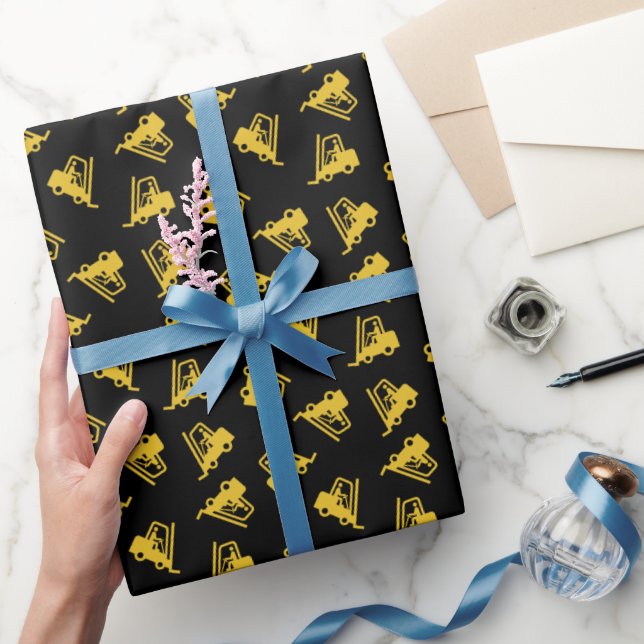 Gabelstaplerbild Geschenkpapier (Schenken)