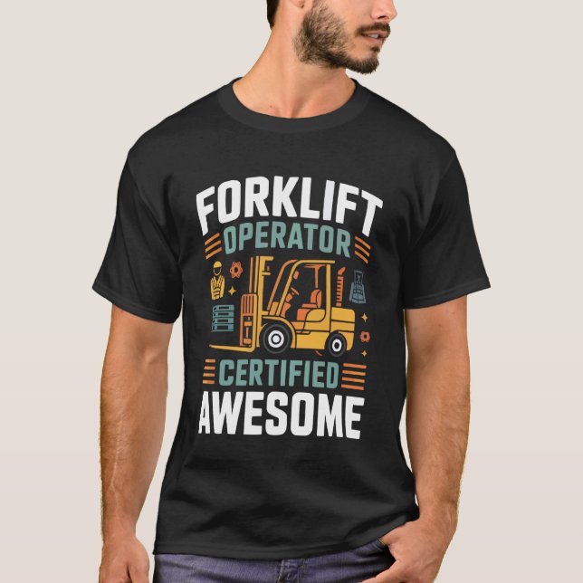 Gabelstaplerfahrer Gabelstapler Logistik Staplerfa T-Shirt (Vorderseite)