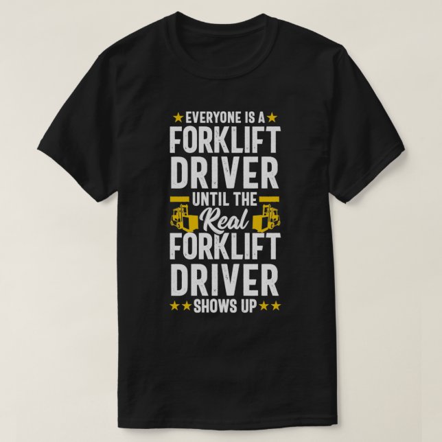 Gabelstaplerfahrer Gabelstaplerpullover T-Shirt (Design vorne)