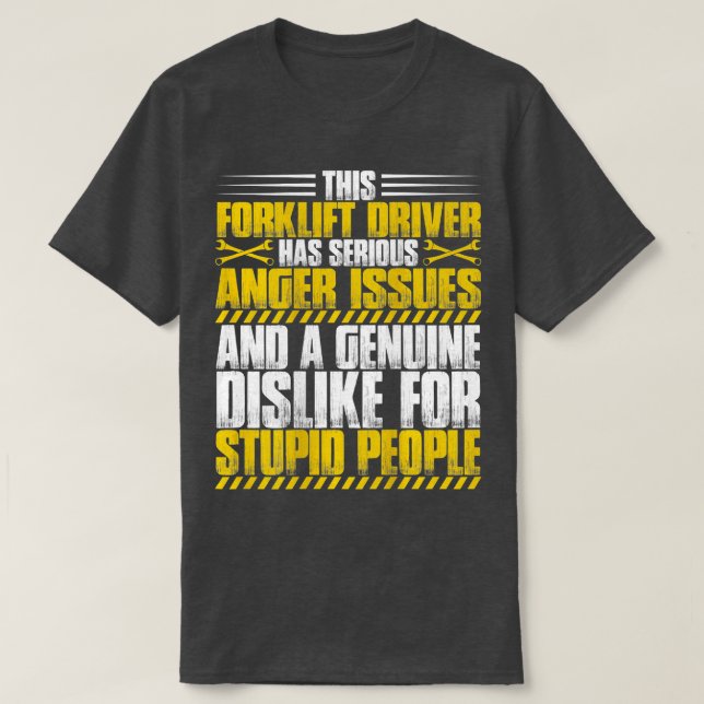Gabelstaplerfahrer: Probleme mit dem Gabelstaplert T-Shirt (Design vorne)