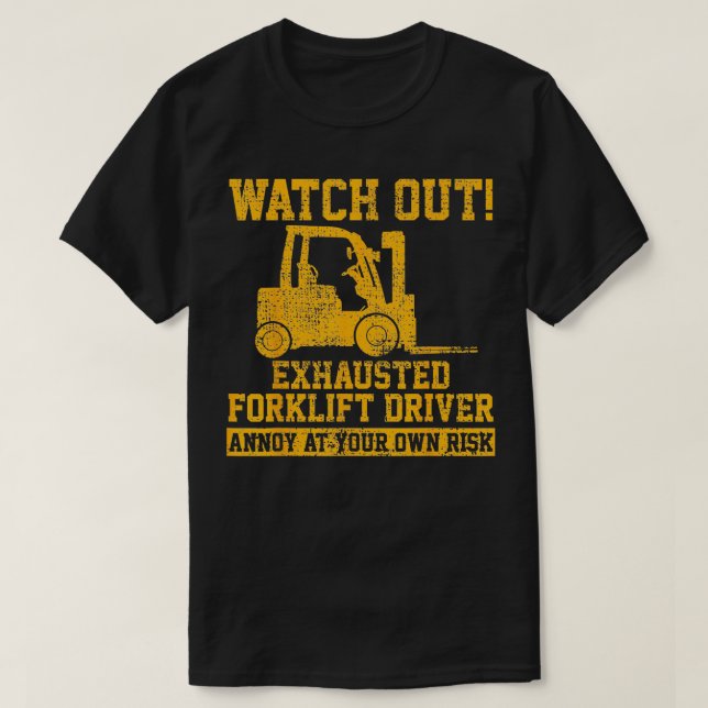 Gabelstaplerfahrer sehen Geschenk Vintag T-Shirt (Design vorne)
