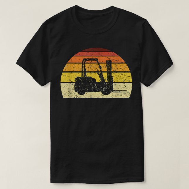 Gabelstaplerfahrerrücklauf T-Shirt (Design vorne)