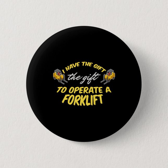 Gabelstaplergeschenk Button (Vorderseite)