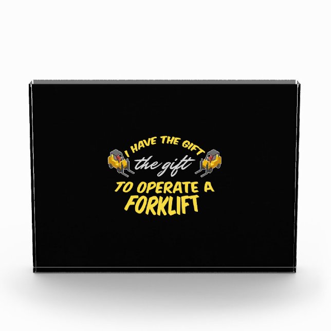 Gabelstaplergeschenk Fotoblock (Vorderseite)
