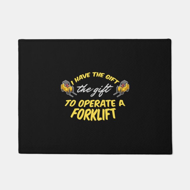 Gabelstaplergeschenk Fußmatte (Vorderseite)