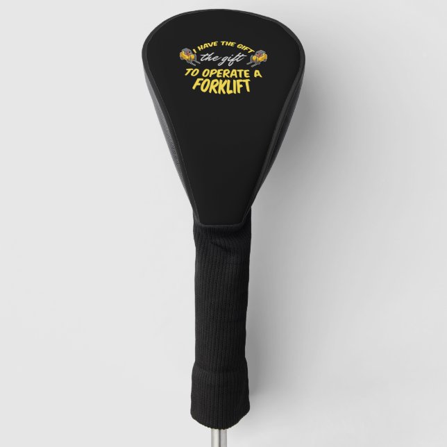 Gabelstaplergeschenk Golf Headcover (Vorderseite)