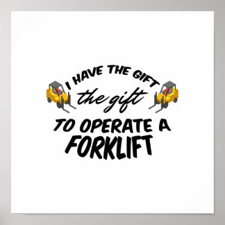 Gabelstaplergeschenk Poster