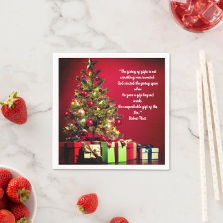 Gaben Sprichwort Weihnachtscocktail Serviette