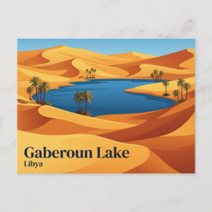 Gaberoun-See Libyen Postkarte