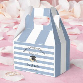 Gable Favor Box Blaue Streifen Abschlussklasse 202 Geschenkschachtel