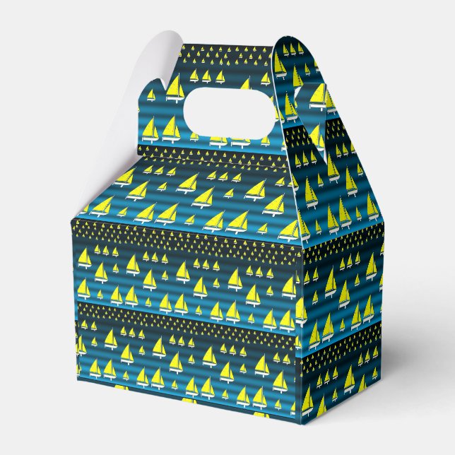 Gable Favor Box Sailboat Geschenkschachtel (Vorderseite)