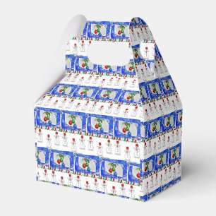 Gable Favor Box Schneemann Geschenkschachtel