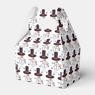 Gable Favor Box Schneemann Geschenkschachtel