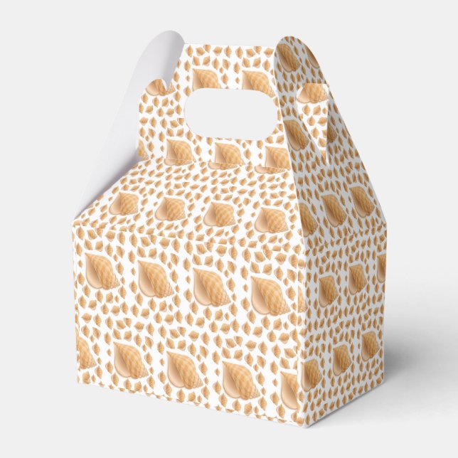 Gable Favor Box Seashell Geschenkschachtel (Vorderseite)