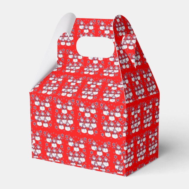 Gable Favor Box Snowman Geschenkschachtel (Vorderseite)