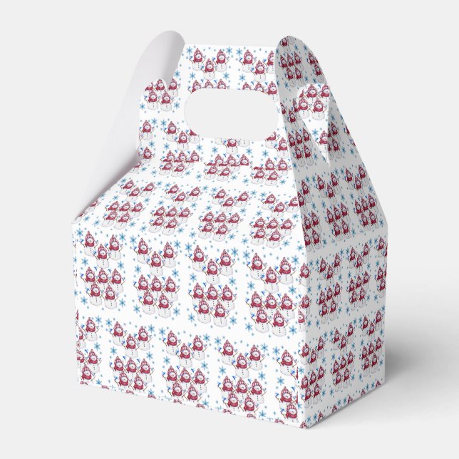 Gable Favor Box Snowman Geschenkschachtel (Vorderseite)