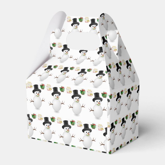 Gable Favor Box Snowman Geschenkschachtel (Vorderseite)