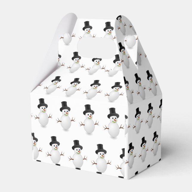 Gable Favor Box Snowman Geschenkschachtel (Vorderseite)