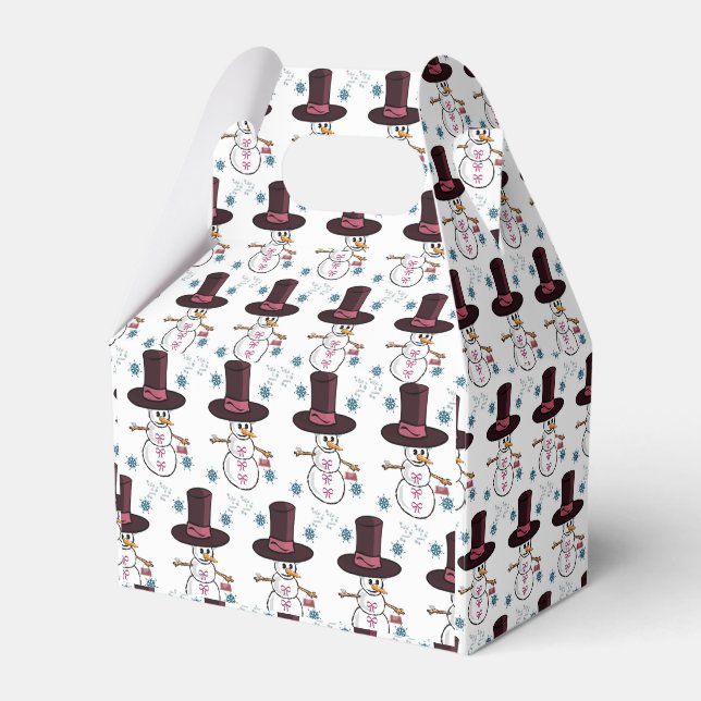 Gable Favor Box Snowman Geschenkschachtel (Vorderseite)