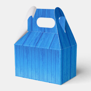 Gable Favor Box Stripe Blue Geschenkschachtel