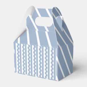 Gable Favor Box Stripe Blue und White Geschenkschachtel