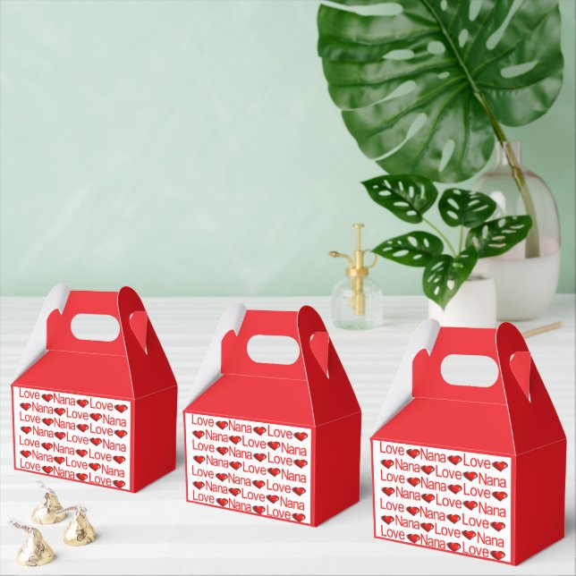 Gable Favor Box Valentine's Day Liebe NanaRed Hear Geschenkschachtel (Zahlreiche)