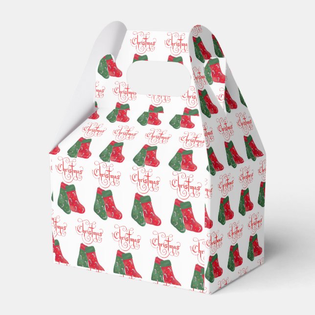 Gable Favor Box Weihnachten Geschenkschachtel (Vorderseite)