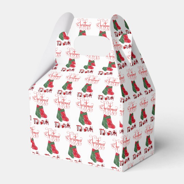 Gable Favor Box Weihnachten Geschenkschachtel (Vorderseite)
