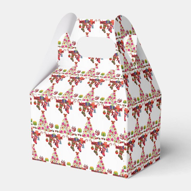 Gable Favor Box Weihnachten Geschenkschachtel (Vorderseite)