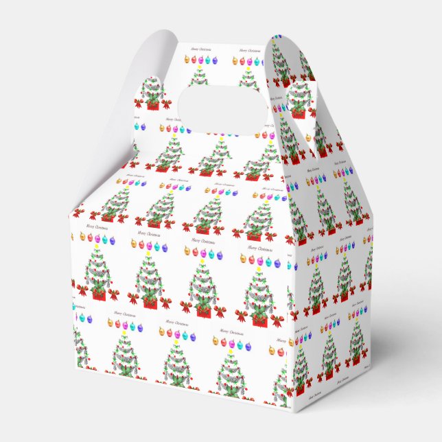 Gable Favor Box Weihnachten Geschenkschachtel (Vorderseite)