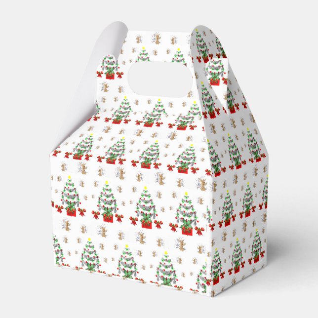 Gable Favor Box Weihnachten Geschenkschachtel (Vorderseite)