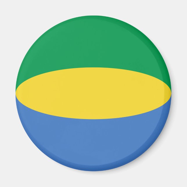 Gabon Fisheye Flag Magnet (Vorne)