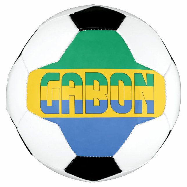 Gabon Flag Adorable Patriotic Fußball (Vorderseite)