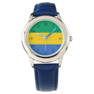 Gabon Flag Armbanduhr