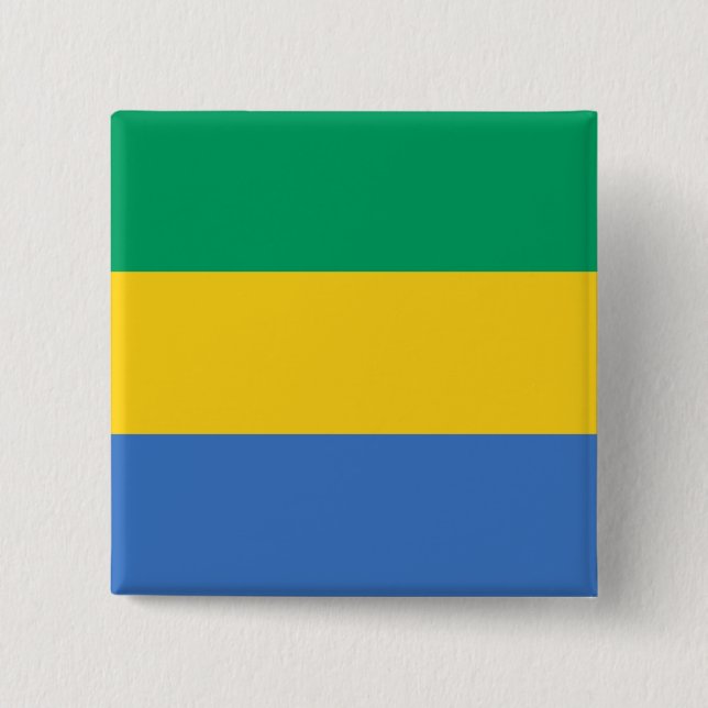 Gabon Flag Button (Vorderseite)