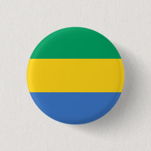 Gabon Flag Button