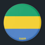 Gabon Flag Charming Patriotic Magnet<br><div class="desc">Die Gabon Flag Charming Patriotic Magnet mit der Gabon-Fahne zeigte sich über dem Magneten. Der Name des Landes ist in das Design am unteren Rand des Bildes eingebunden. Der Text kann mit der Funktion "Anpassen!" vollständig angepasst werden. Dieses schöne Gabon Magnet ist das stilvolle Geschenk für jeden Anlass. © 2021...</div>