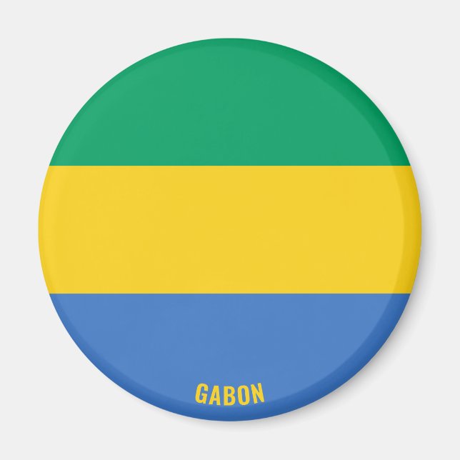 Gabon Flag Charming Patriotic Magnet (Vorne)