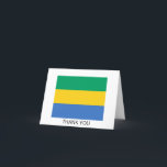 Gabon Flag Dankeskarte<br><div class="desc">Patriotische Flagge von Gabun.</div>