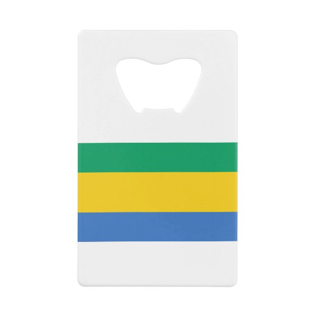 Gabon Flag Geldbeutel Flaschenöffner (Vorderseite)