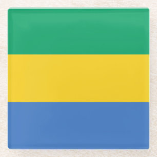 Gabon Flag Glasuntersetzer