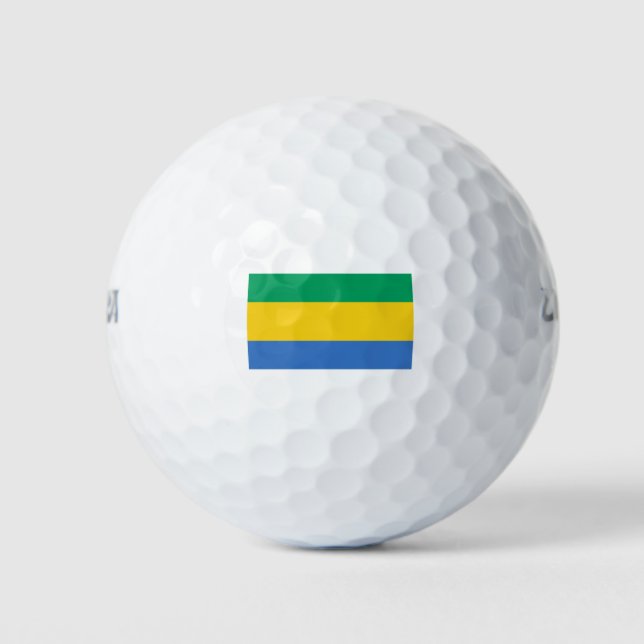 Gabon Flag Golfball (Vorderseite)